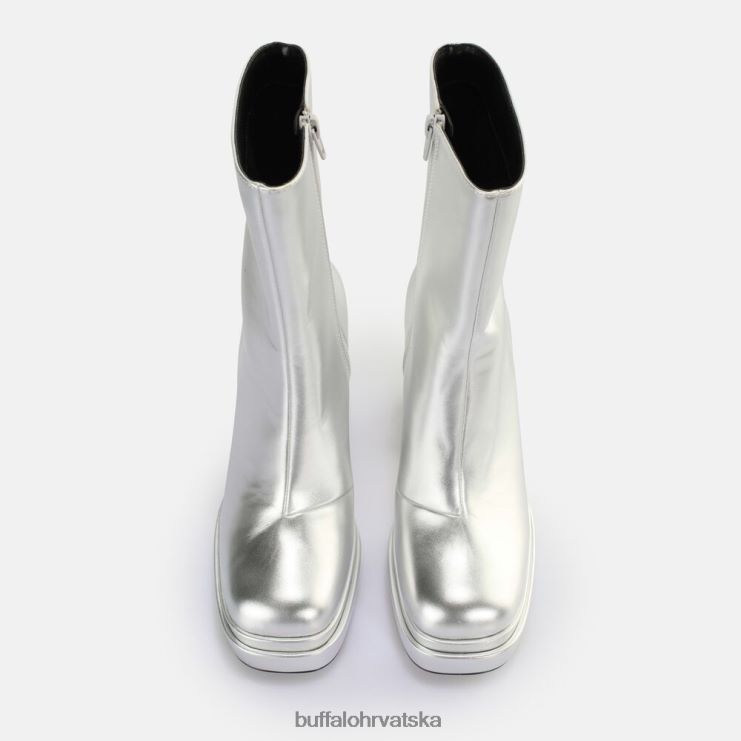 srebro Buffalo svibanj zip boot mid ankle boot vegan |čizme TDD6T532
